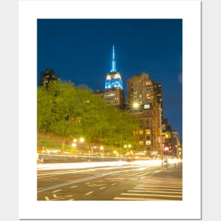 Empire State Building Trail lights Posters and Art